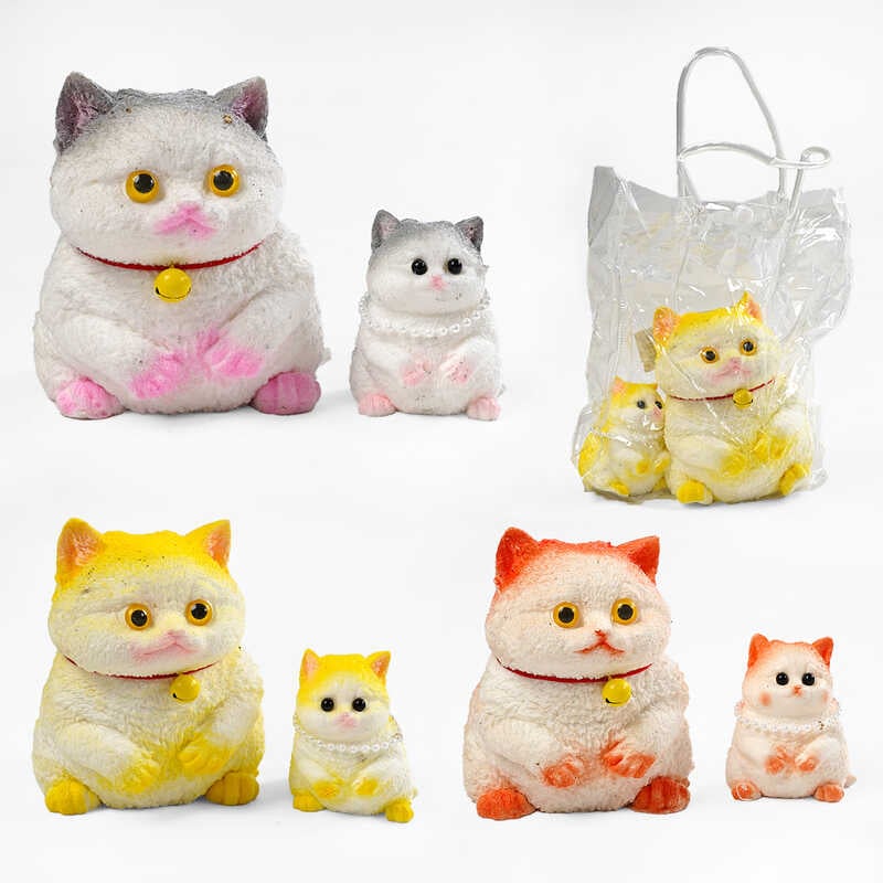 Гра антистрес C 72358 (30) ЦІНА ЗА 1 ШТУКУ, 2 котики різних розмірів, в пакеті