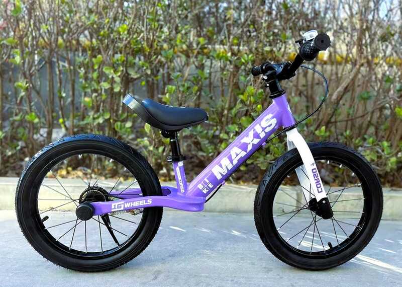 Велобіг "CORSO MAXIS" MX-30694 (1) сталева рама, ручне заднє гальмо, колеса надувні резинові 16’’, підніжка, дзвоник