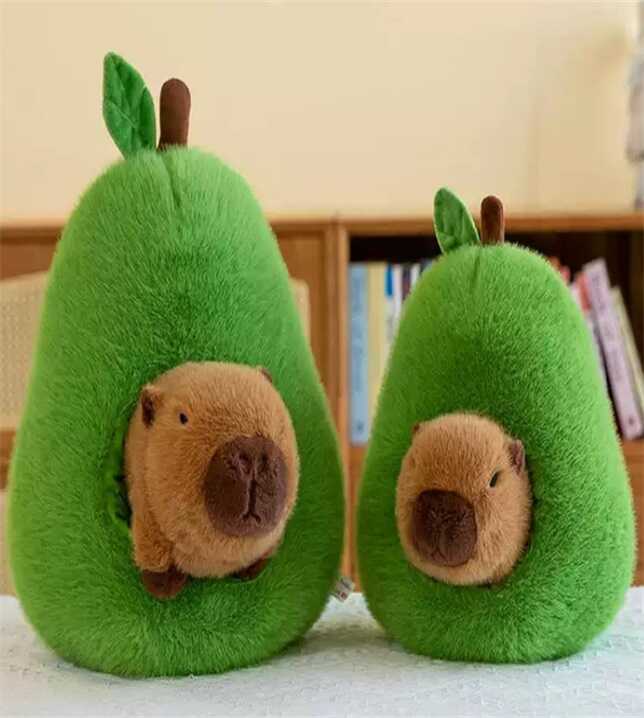 М`яка іграшка M 18186 (150) "Капібара в авокадо", висота 31 см, наповнювач: синтепон