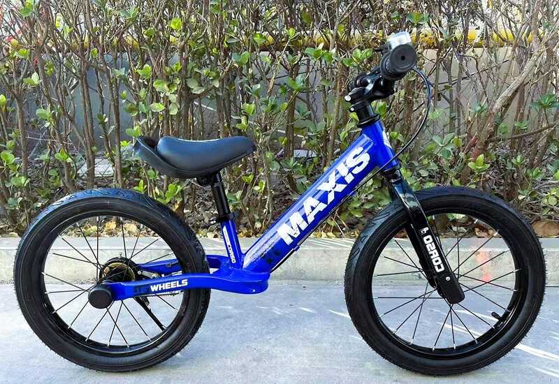 Велобіг "CORSO MAXIS" MX-27302 (1) сталева рама, ручне заднє гальмо, колеса надувні резинові 16’’, підніжка, дзвоник