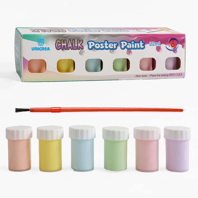 Крейдові фарби C 72041 (144) 6 кольорів, пензлик, в коробці