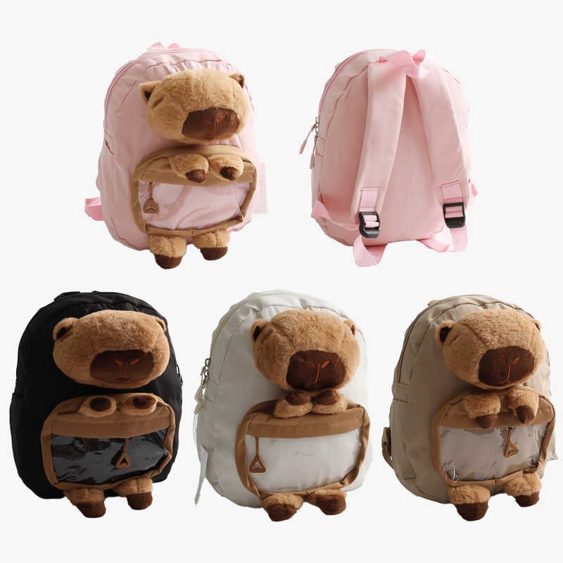 Рюкзак M 18432 (180) ВИДАЄТЬСЯ ТІЛЬКИ МІКС ВИДІВ, “Капібара”, 1 відділення, 3 кишені, в пакеті