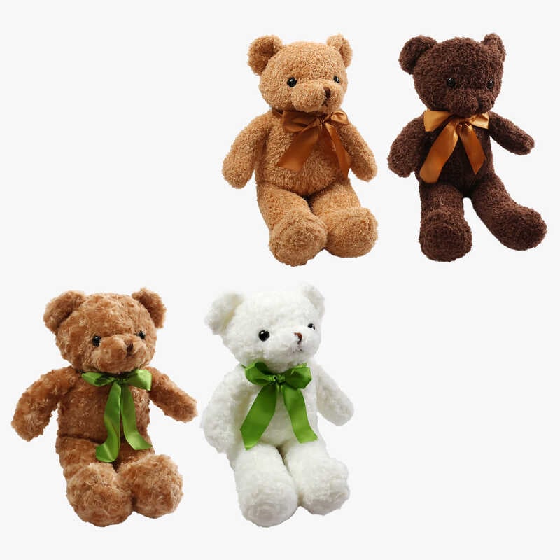 М`яка іграшка M 18526 (100) 4 види, “Ведмедик”, розмір - 29х16х48 см, бантик, ВИДАЄТЬСЯ ТІЛЬКИ МІКС ВИДІВ