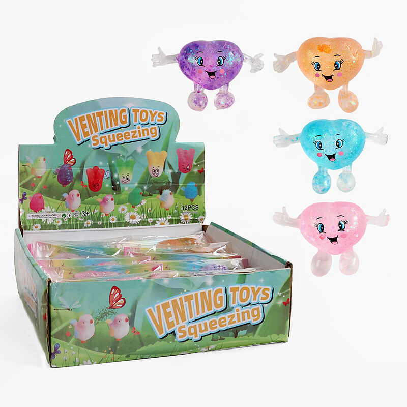 Гра антистрес C 72756 (24) ЦІНА ЗА 12 ШТУК В БЛОЦІ, “Серце”, гелеве наповнення, в коробці