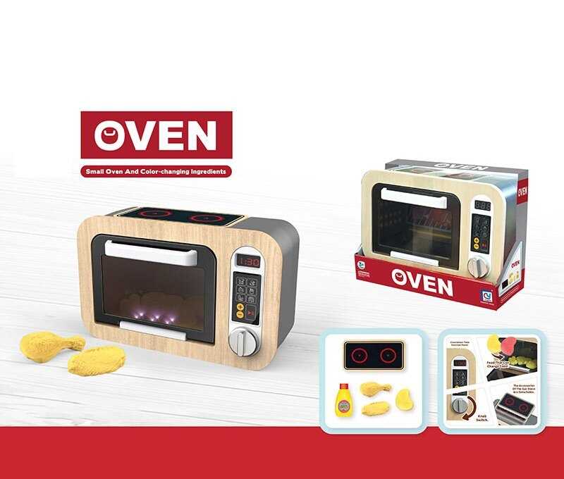 Мікрохвильова піч 818-502 A (18/2) підсвічування, звуки, муляжі їжі, які змінюють колір, в коробці