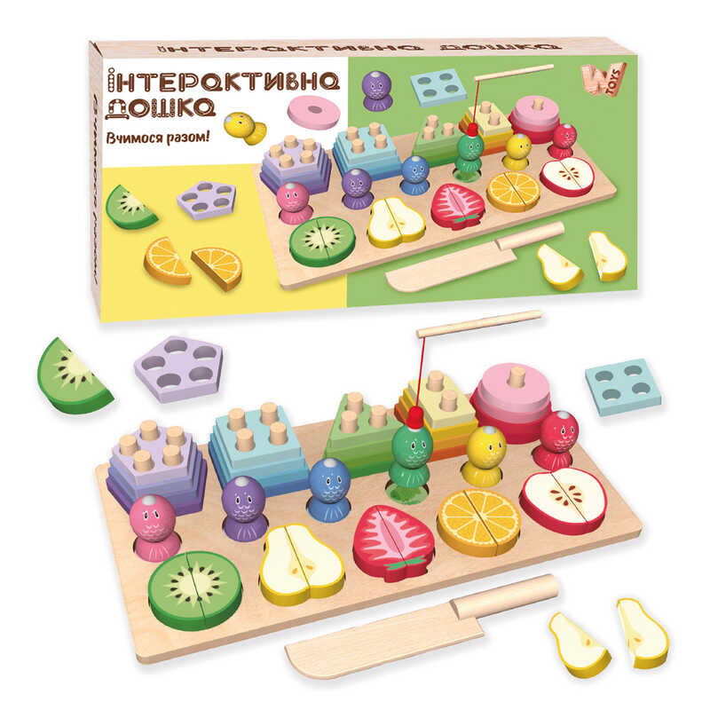 Дошка логічна 68379 (27) "WToys", сортер, магнітна гра, риболовля, в коробці