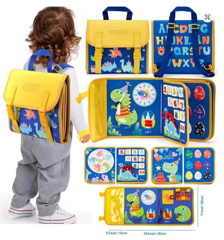 Логічна папка C 73093 (40) фетрова, елементи на липучках, цифри, кольори, форми, годинник, в пакеті