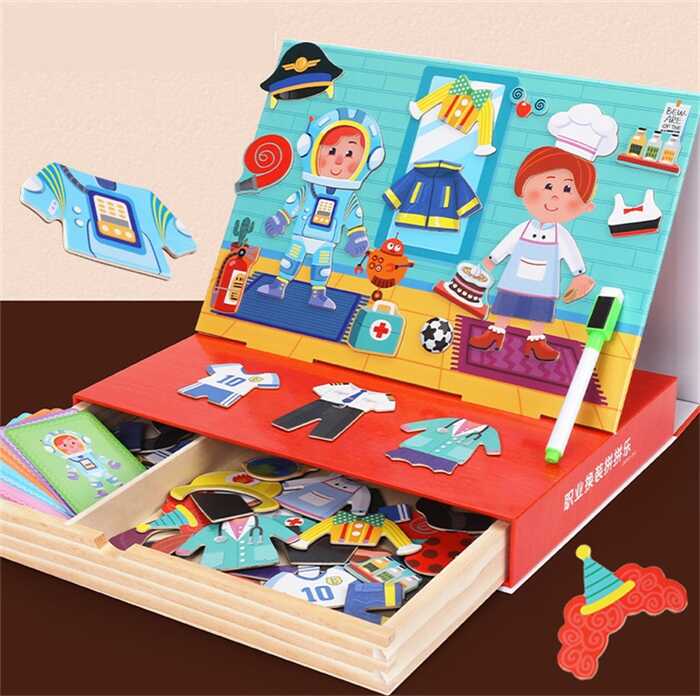 Магнітна гра C 74016 (28) дерев’яна, магнітні елементи, в коробці