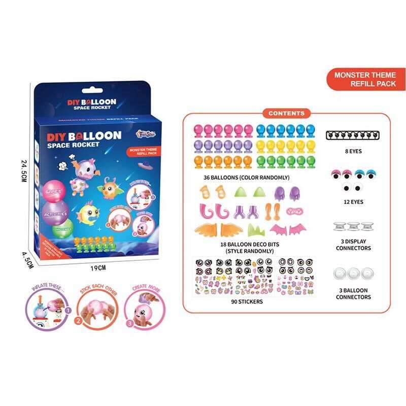 Запаска для гри T 322 (48) кульки, наліпки, оченята, аксесуари,  в коробці