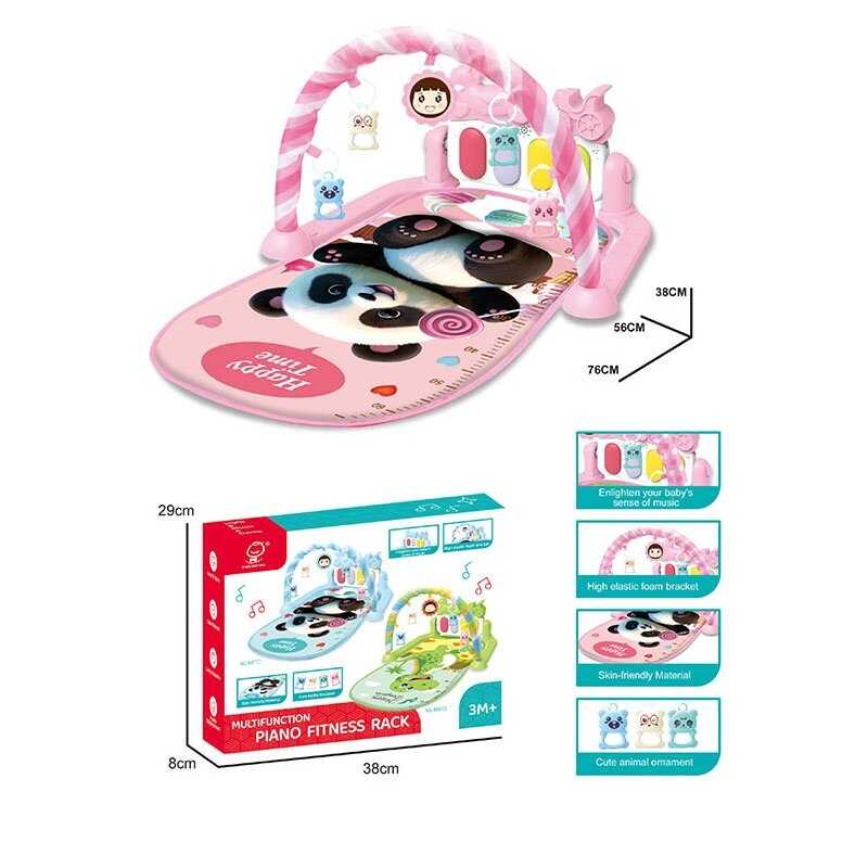 Килимок 1003 (20)  розмір килимка - 76х56 см, висота дуги - 38 см, ростомір, піаніно, мелодії, підсвічування, 5 підвісок — брязкалець, в коробці