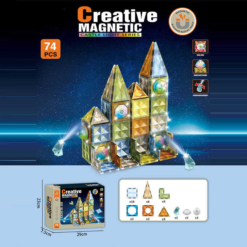 Конструктор магнітний E 138 (18) 74 деталі, в коробці