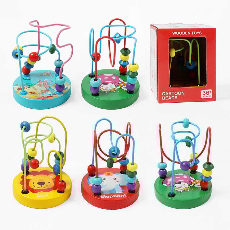 Пальчиковий лабіринт C 74190 (144) 5 видів, дерев’яний, в коробці, ВИДАЄТЬСЯ МІКС 