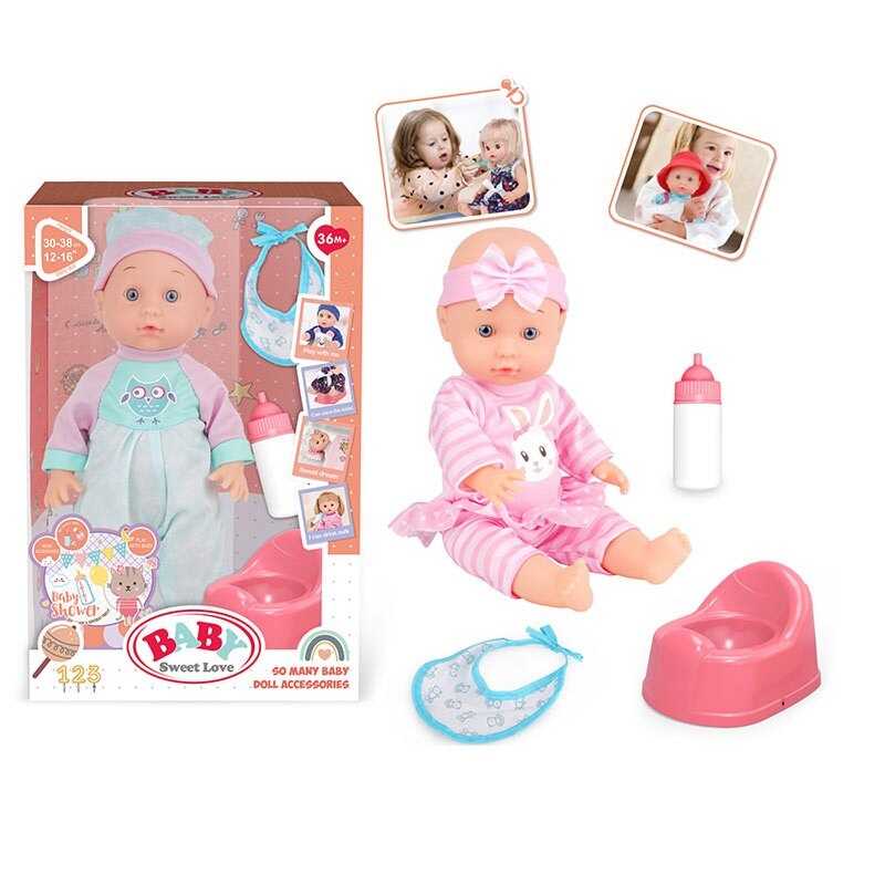 Пупс 7933 D 4 (48) висота 30 хв, п`є, ходить в туалет, горщик, пляшечка, в коробці