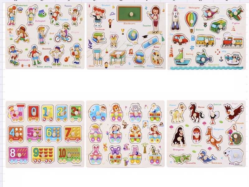 Вкладиші С 75541 (100) дерев`яні, розмір: 30х22.5, тематичні, ручка-тримач, в плівці, ВИДАЄТЬСЯ ТІЛЬКИ МІКС ВИДІВ