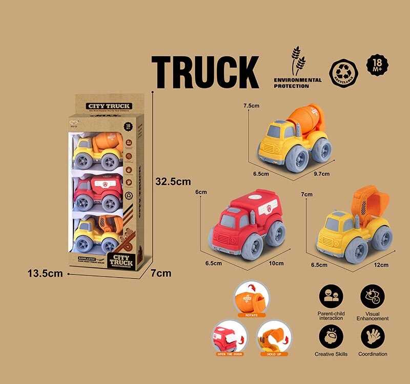 Набір машин 913-2 (96/2) 3 штуки в коробці