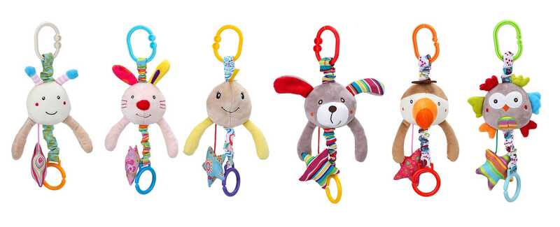 Брязкальце C 75310 (200) висота тваринки 14 см, текстильна зірочка, мелодія вітру, шнурки, кільце для підвішування, в пакеті, МІКС