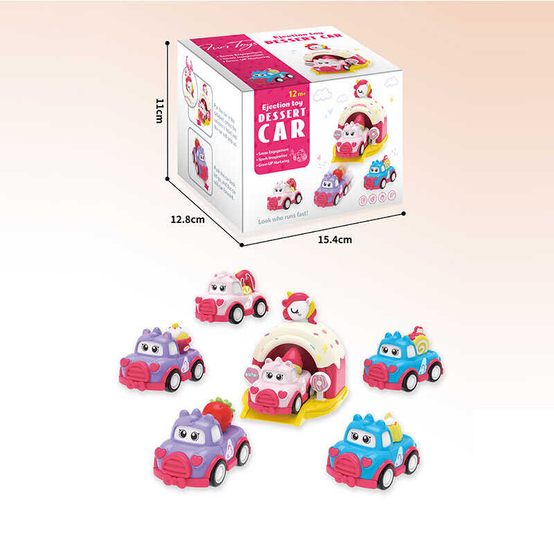 Набір машин BY 250 (48) механічний запускач, 6 машинок з інерцією, гумові шини, в коробці