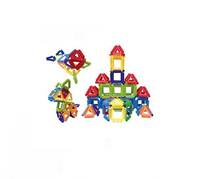 Конструктор 9909 A-1 (36/2) елементи зі “щіточками”, геометричні фігури, зміна куту нахилу, в пакеті