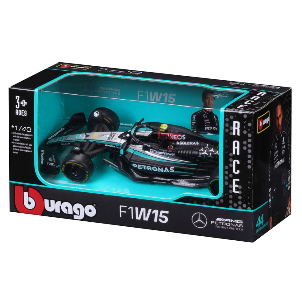 Колекційна автомодель Mercedes-AMG F1 W15 Performance (2024) Bburago 18-38208, 1:43 масштаб..3