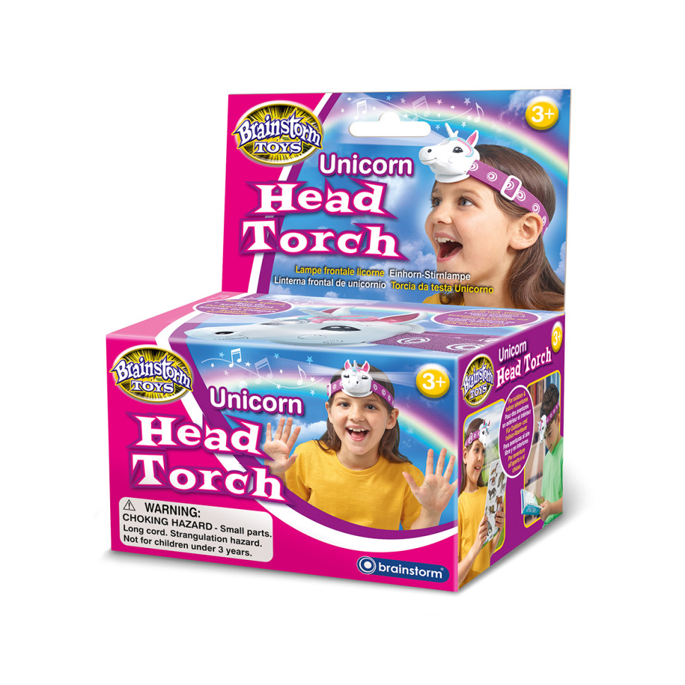 Дитячий налобний ліхтарик Казковий єдиноріг Brainstorm Toys E2074 зі світлом та звуком..3
