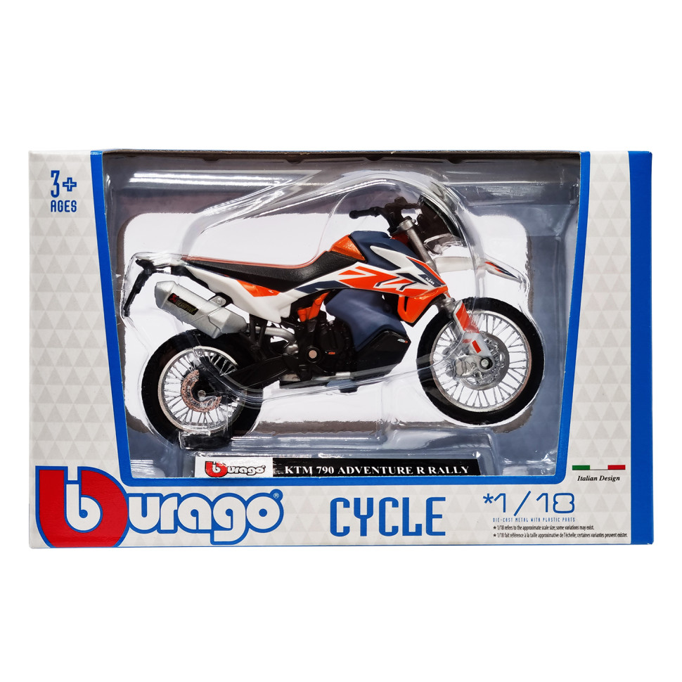 Дитяча модель Мотоцикла "KTM 790 ADVENTURE R RALLY" Bburago 18-51030-2 масштаб 1:18..3