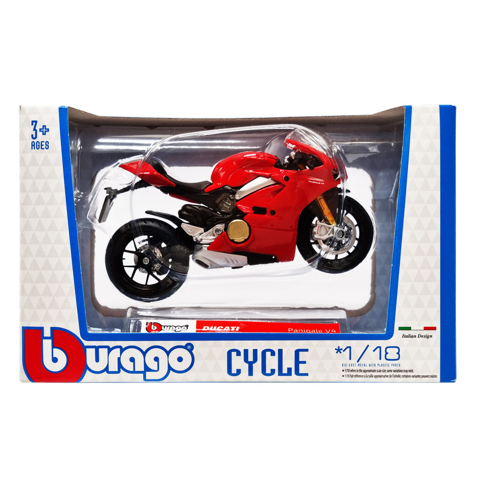 Дитяча модель Мотоцикла "DUCATI Panigale V4" Bburago 18-51030-5 масштаб 1:18..3