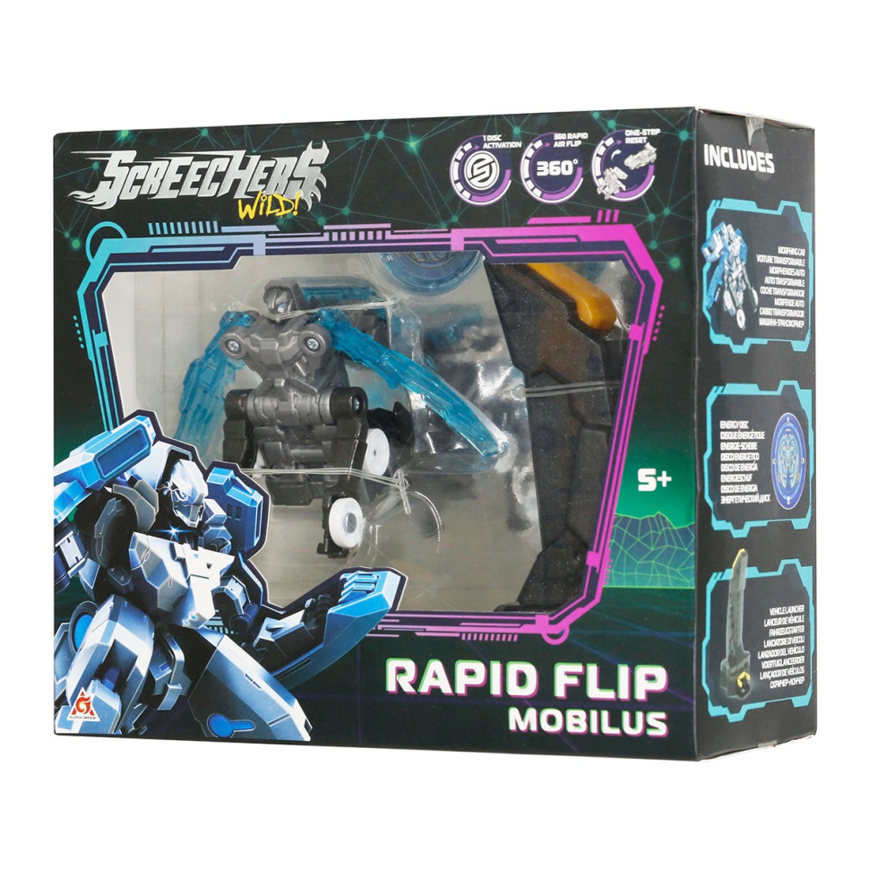 Ігровий набір "S5 L0.5 Мобіліус" Screechers Wild! EU686102B запускач, машинка-трансформер..3