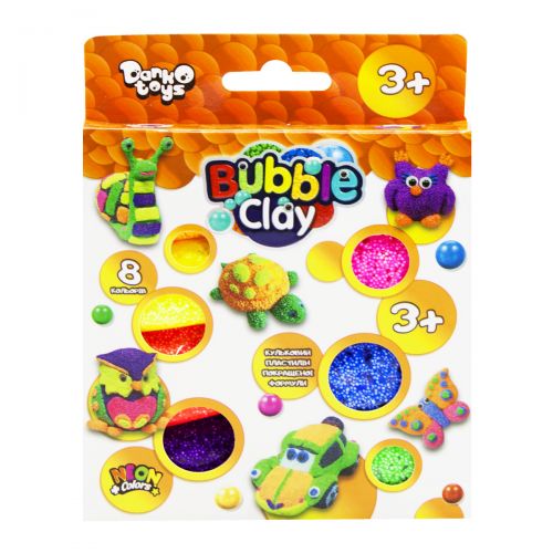 Кульковий пластилін "Bubble Clay" 8 кольорів укр