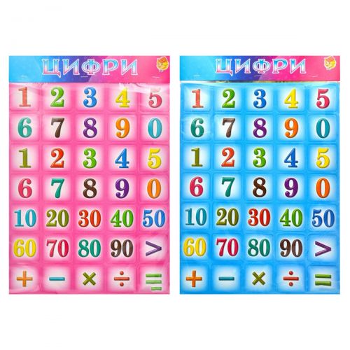 Магнітні цифри на планшеті