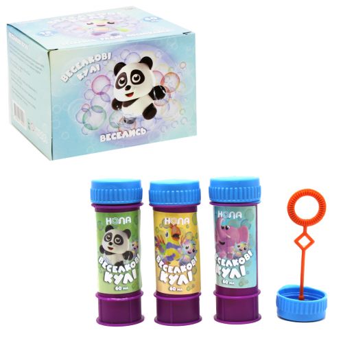 Набір мильних бульбашок "Веселкові кулі" (12 шт)