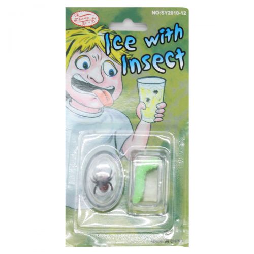 Лід (прикол) з мухою та черв'яком