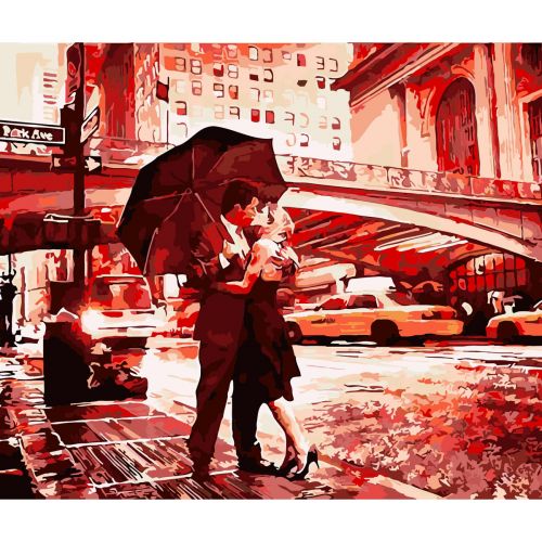 [0136] Картина по номерах 0136 ОРТ Горячий поцелуй 40*50