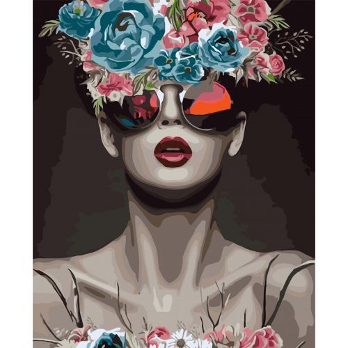 Картина по номерах 0033 ОРТ Дівчина Бернінг Мен 40*50