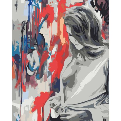 Картина по номерах Дівчина в арт фарбах 40х50