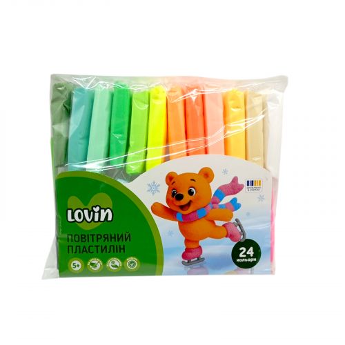 Набір для ліплення з повітряним пластиліном, 24 кольори