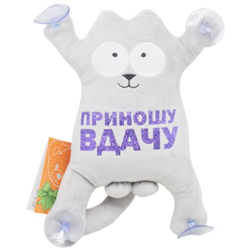 М'яка іграшка "Кіт Саймон: Приношу вдачу" на присосках