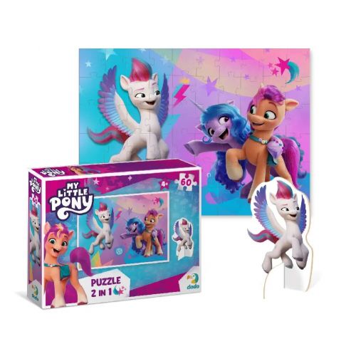 Пазли 2в1"My little pony",з фігуркою, 60 елементів