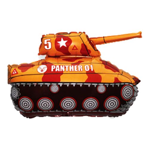 Кулька фольгована "Танк", коричневий