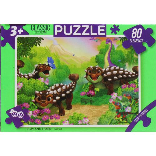 Пазли "Казка", 80 ел дінозаврики