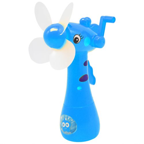 Ручний вентилятор "Жирафа" 18 см (блакитний)