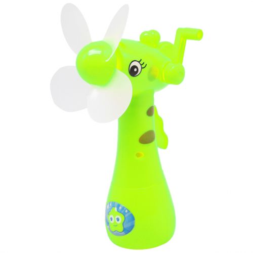 Ручний вентилятор "Жирафа" 18 см (салатовий)