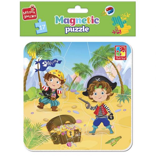 Мʼякі магнітні пазли "Малюк зможе: Пірати" (15 елем)