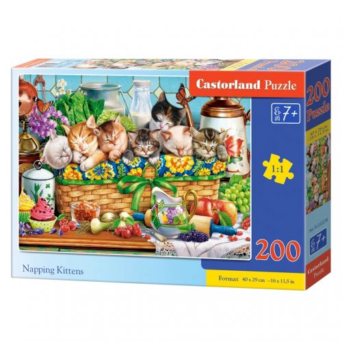 Пазли "Дрімаючі кошенята", 200 елементів