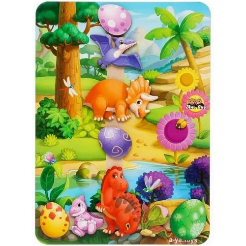 Деревʼяна гра на липучках "Долина динозаврів"