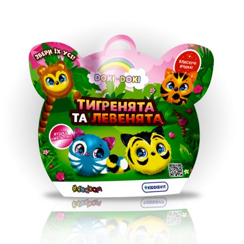 Мʼяка іграшка-сюрприз "Doki Doki - Тигренята та левенята"