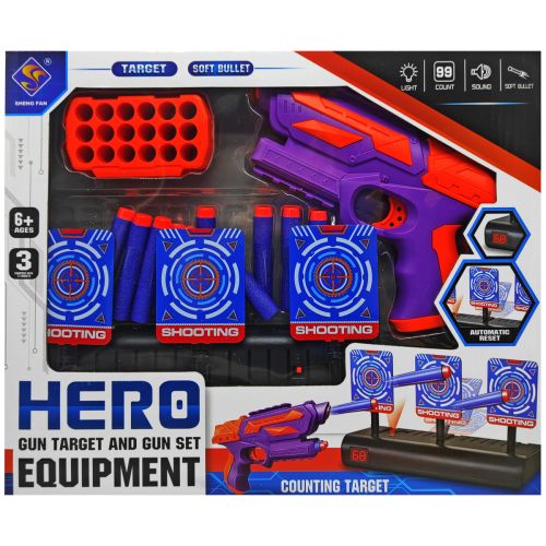 Ігровий набір із бластером "Тир", фіолетовий