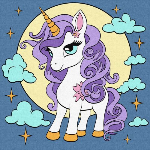 Картина за номерами "Казкова єдиноріжка"