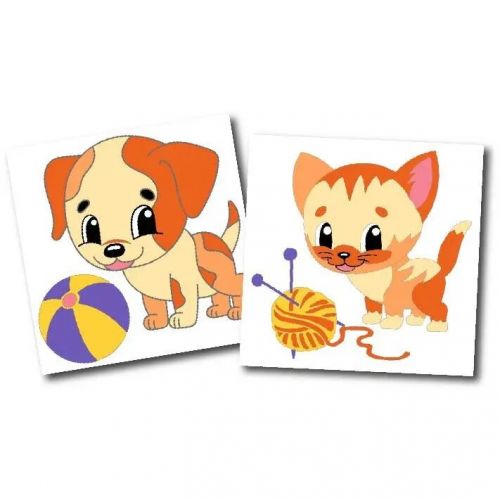 Картини за номерами (набір 2 шт) "Домашні улюбленці" 15х15 см