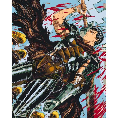 Картина по номерах "Аніме. Гатс. Берсерк" 40x50 см