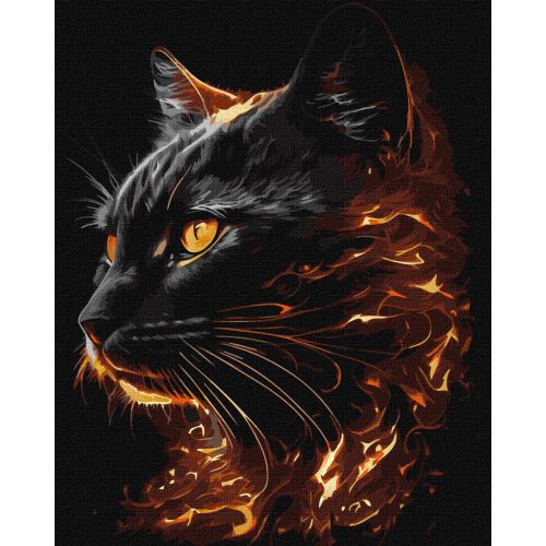 Картина за номерами з фарбами металік "Вогняна краса" 40х50 см